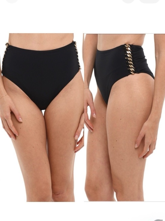 Stella McCartney Other - NWT STELLA MCCARTNEY Swim Falabella Chain Detail Bikini Bottom Black Size S